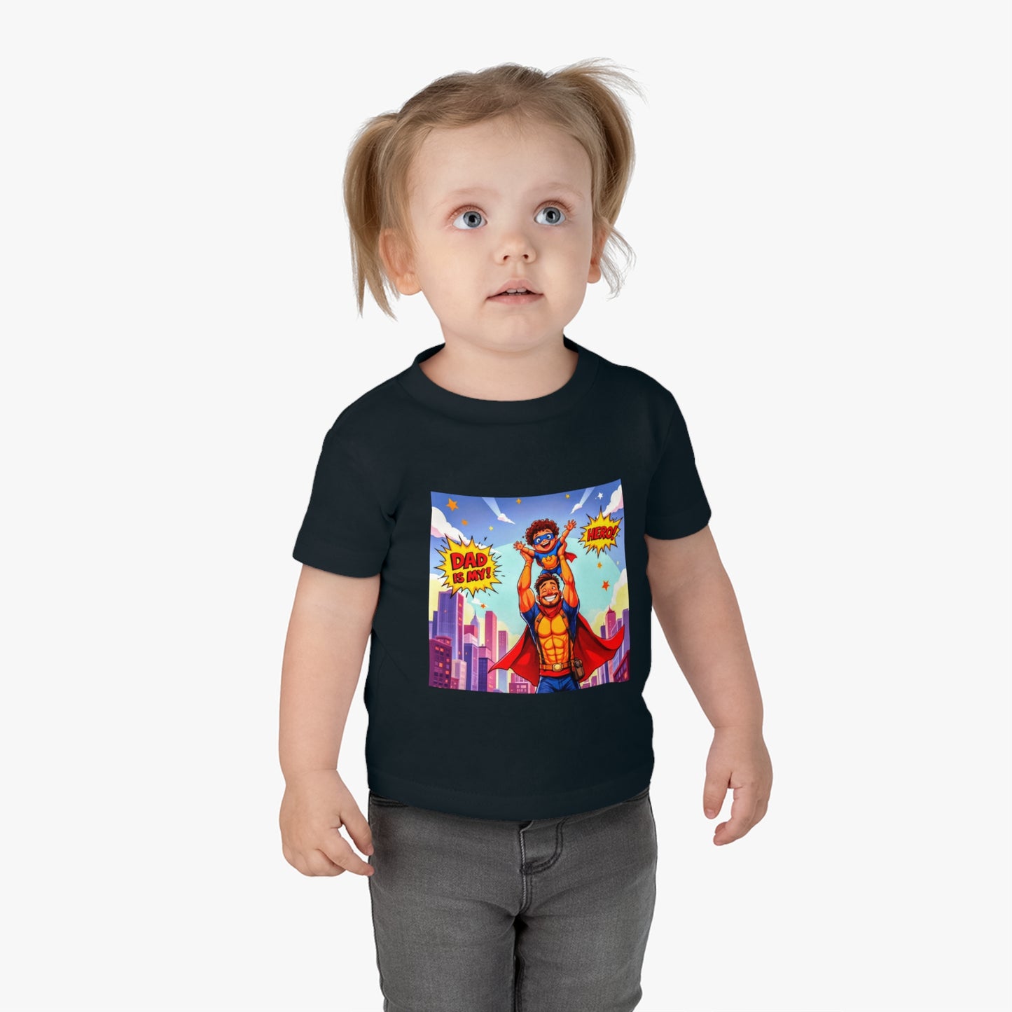 Superhero Dad & Baby Tee, Cute Infant Shirt, Father’s Day Gift, Baby Shower Gift, Family Matching Outfits, Toddler Superhero Tee