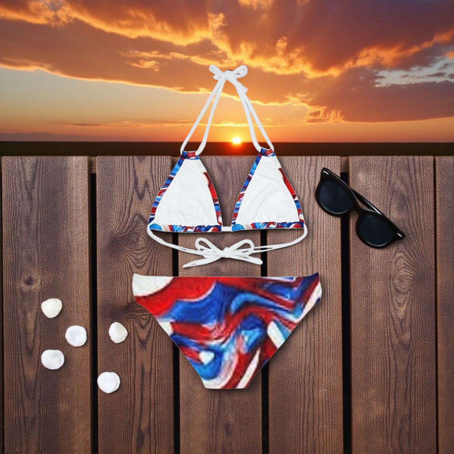 Strappy Bikini Set (AOP)