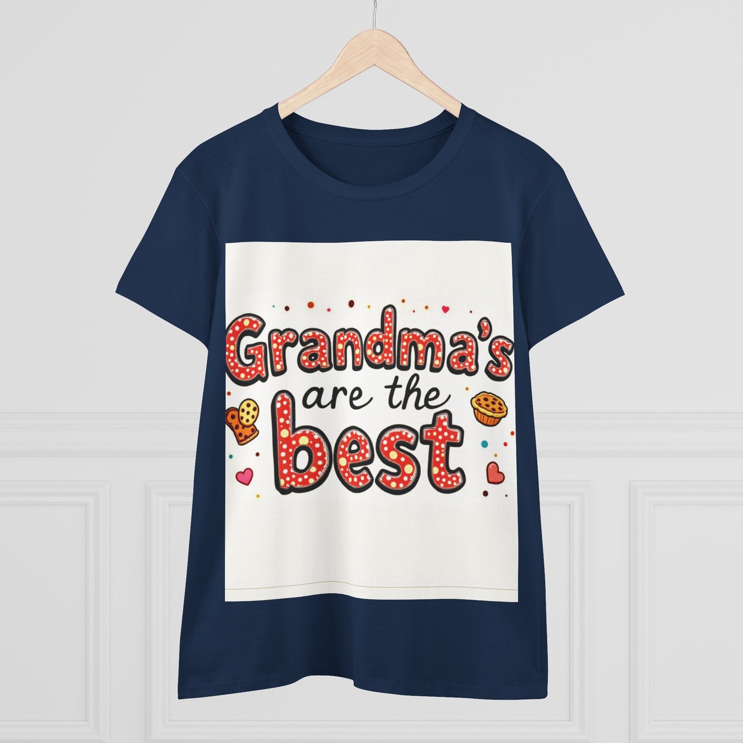 Grandma's Are The Best Cotton Tee | Gift for Grandmothers | Family Reunion Shirt | Fun Casual Wear | Heartfelt Gift