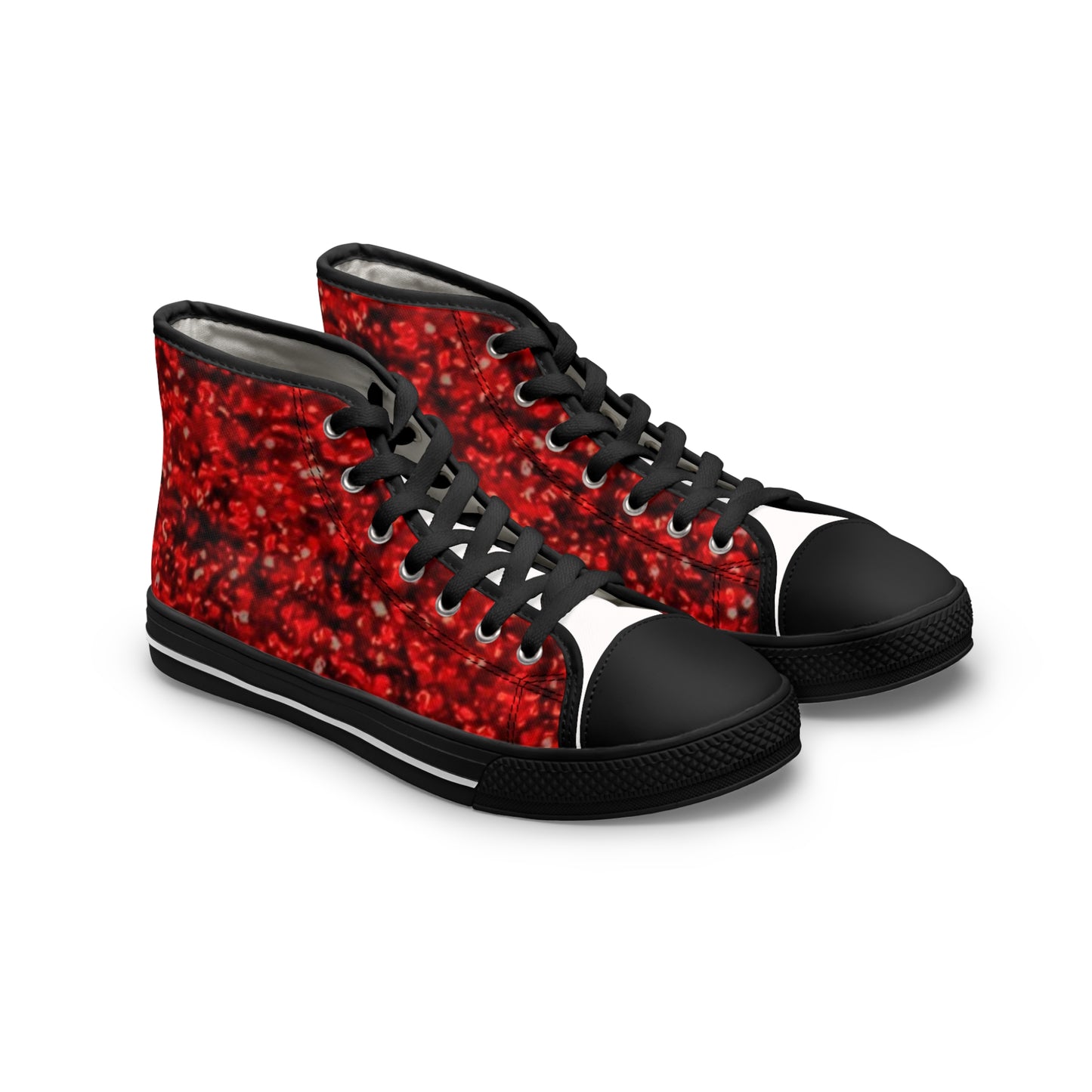Bold Red High Top Sneakers for Women - Stylish Casual Footwear
