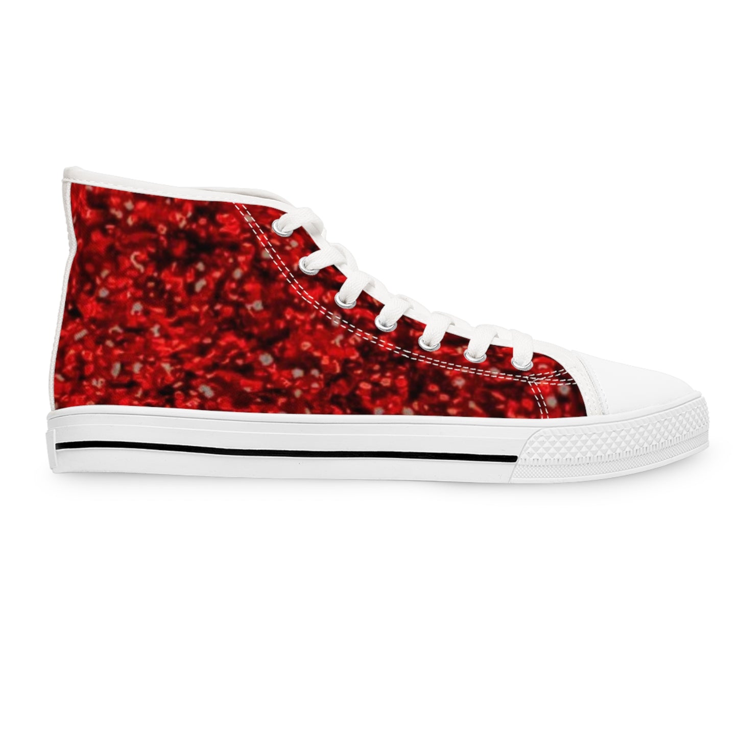 Bold Red High Top Sneakers for Women - Stylish Casual Footwear
