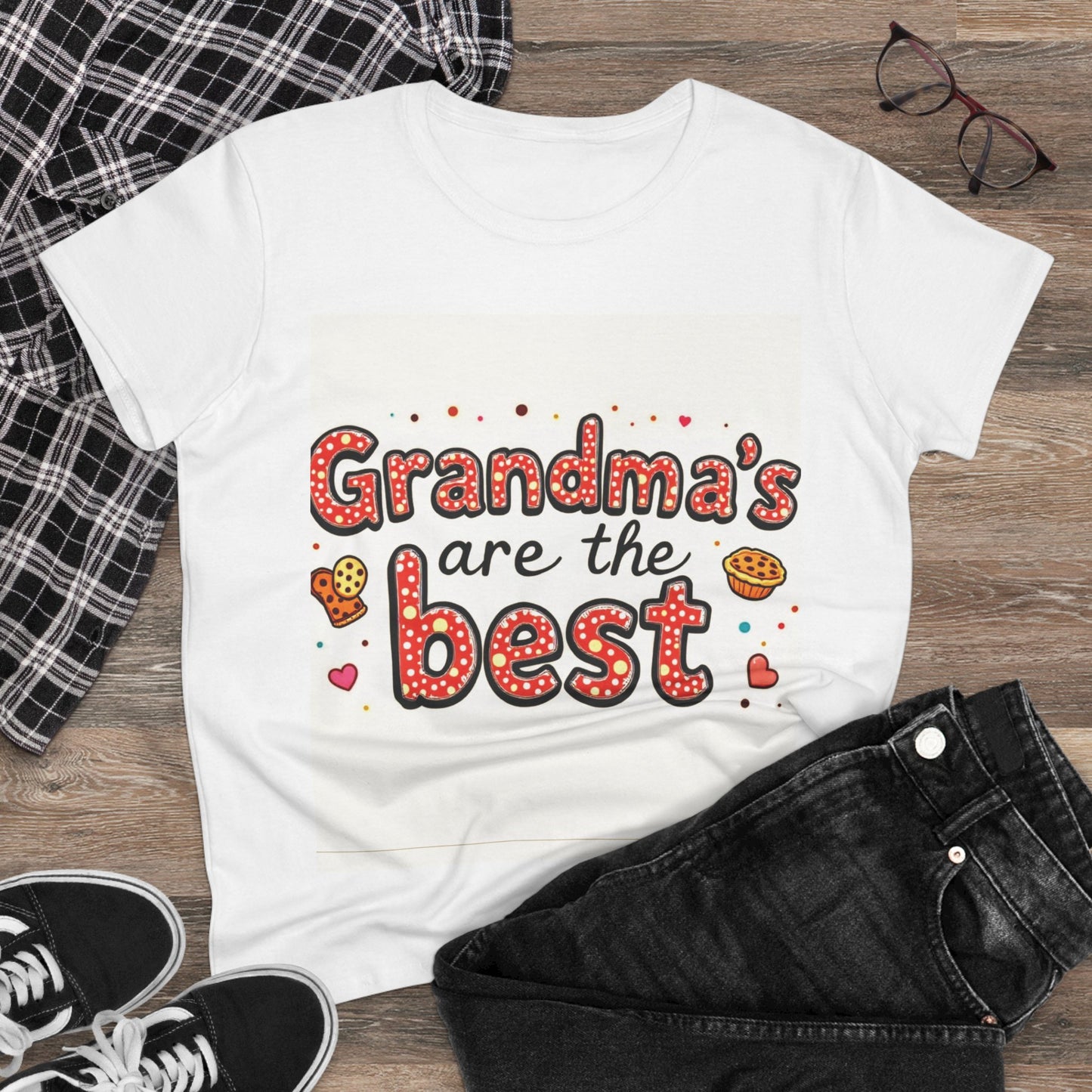 Grandma's Are The Best Cotton Tee | Gift for Grandmothers | Family Reunion Shirt | Fun Casual Wear | Heartfelt Gift