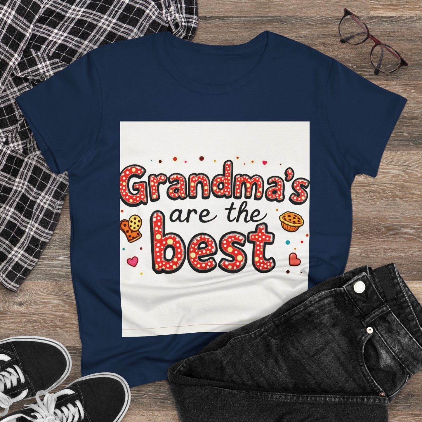 Grandma's Are The Best Cotton Tee | Gift for Grandmothers | Family Reunion Shirt | Fun Casual Wear | Heartfelt Gift