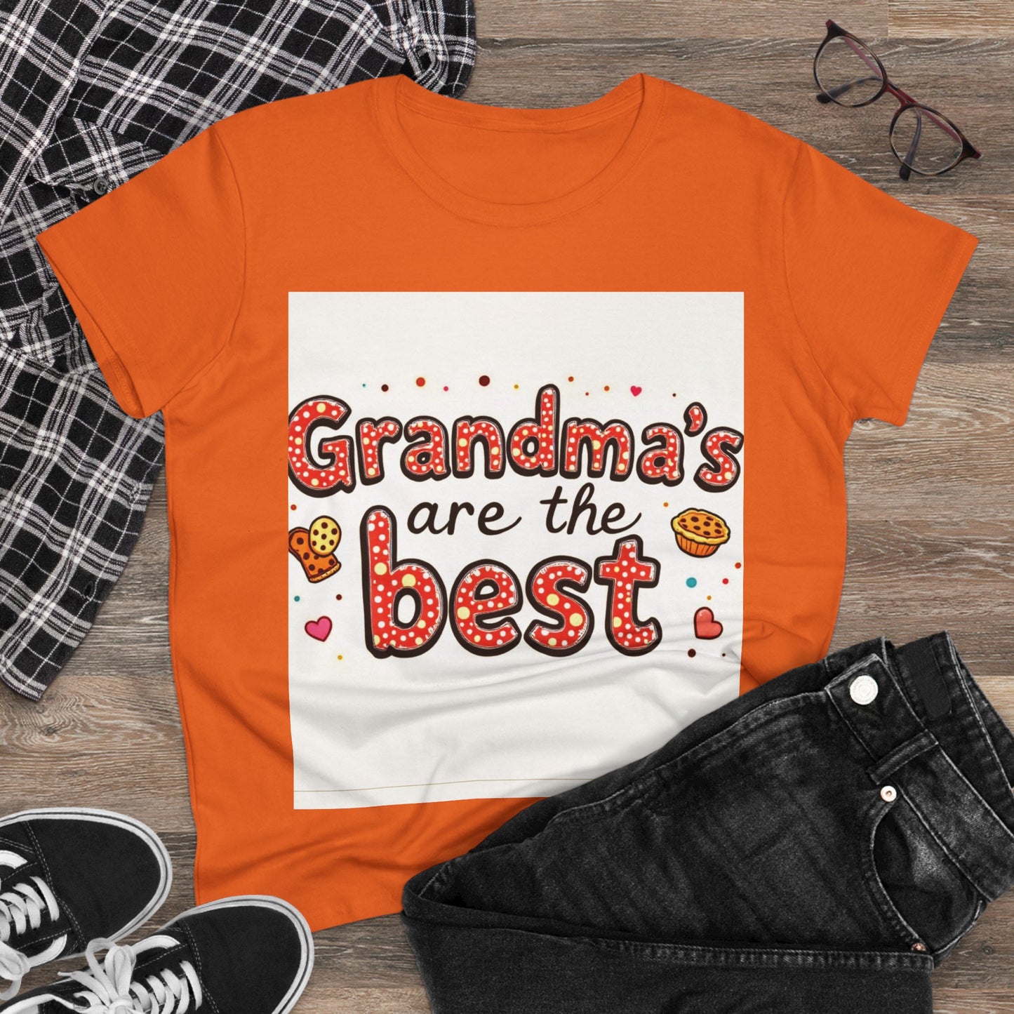 Grandma's Are The Best Cotton Tee | Gift for Grandmothers | Family Reunion Shirt | Fun Casual Wear | Heartfelt Gift