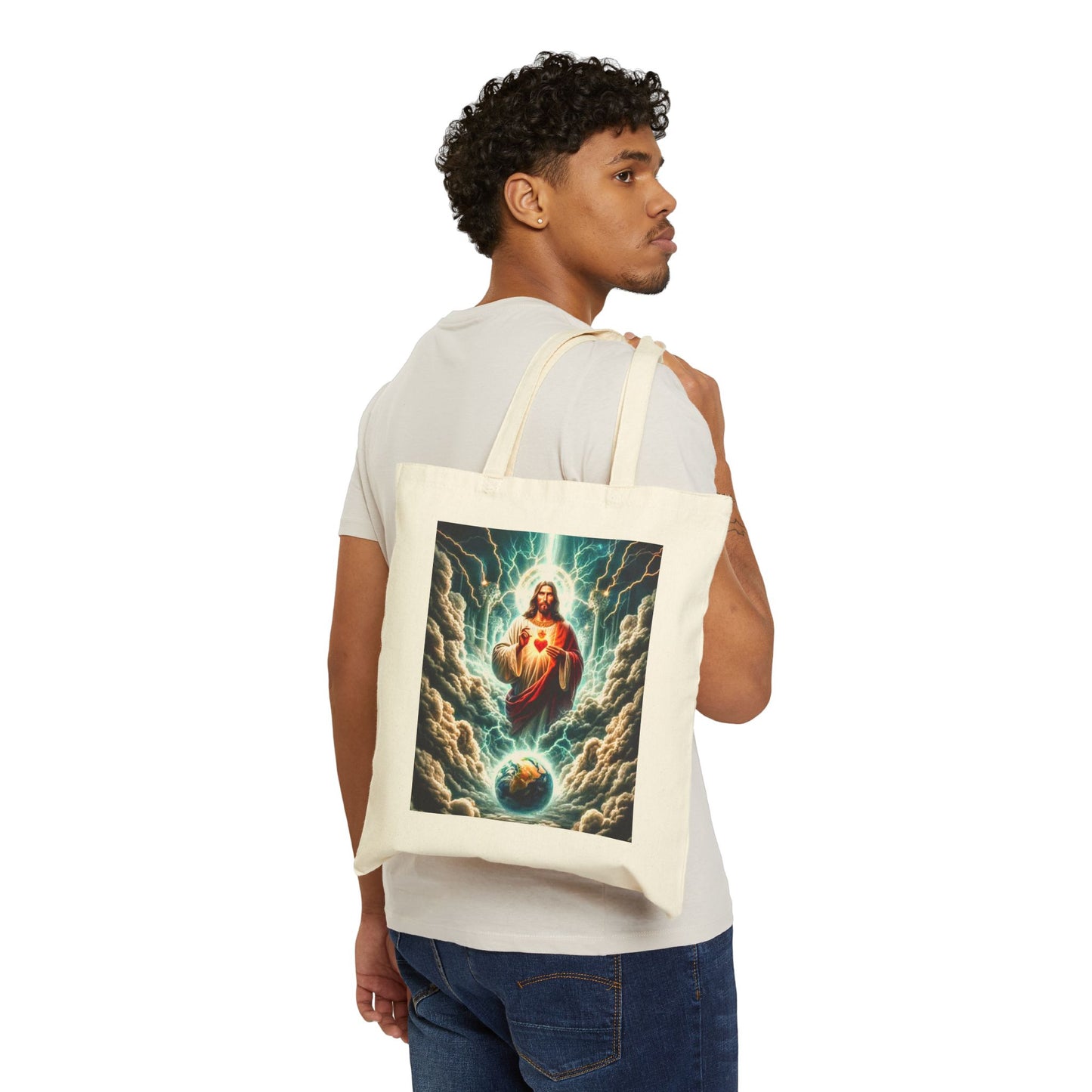 Divine Love Cotton Canvas Tote Bag