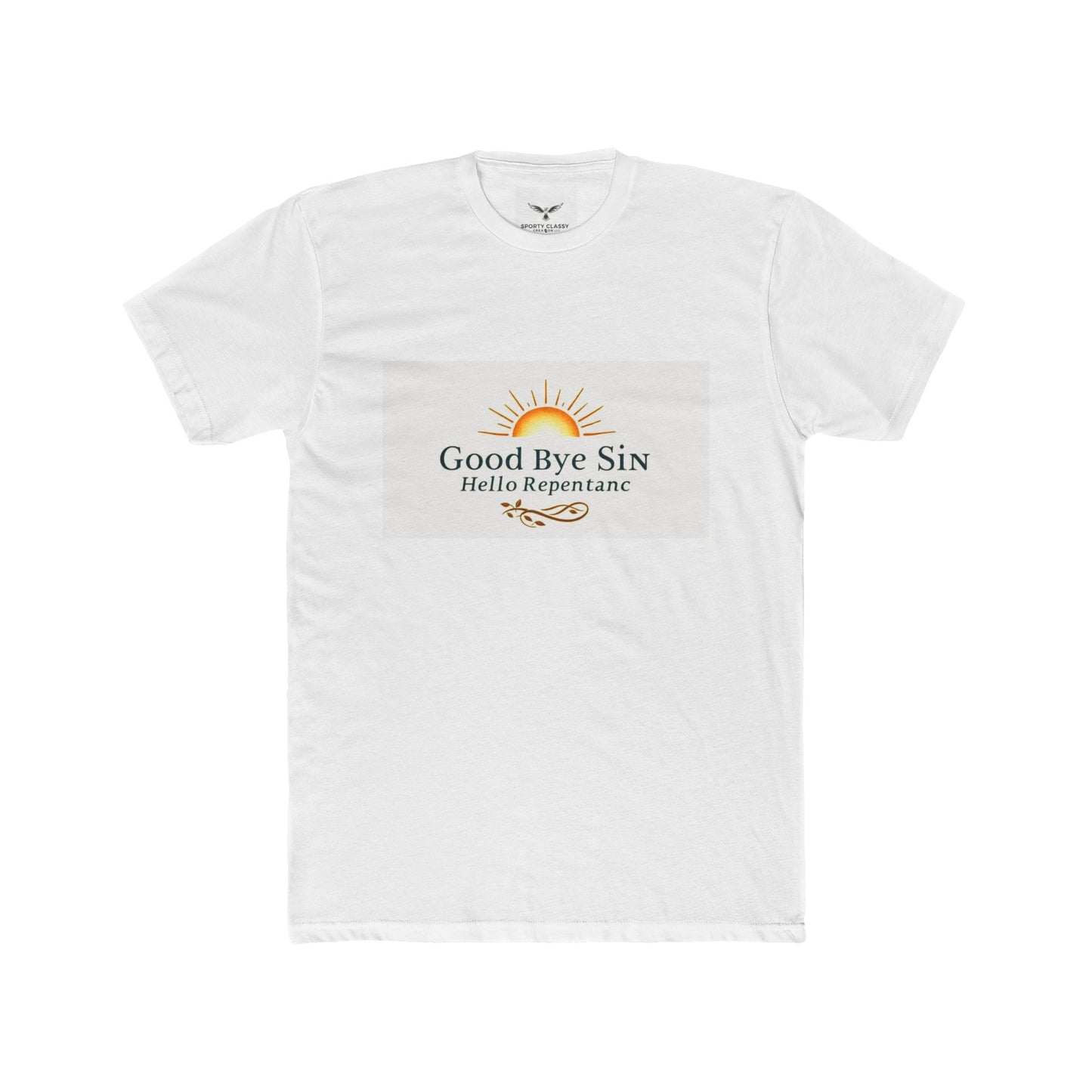 Good Bye Sin, Hello Repentance Unisex Cotton Crew Tee