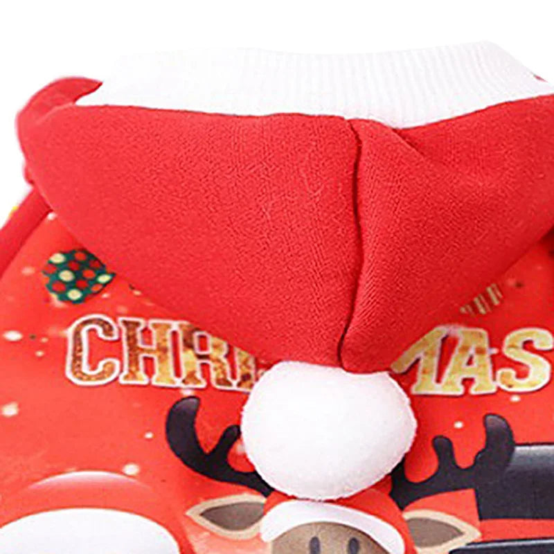 Christmas Dog Coat Sweater Pet Clothes New Year Pets Dogs Clothing For Small Medium Dogs Chihuahua Costume Warm Dog Hoodies