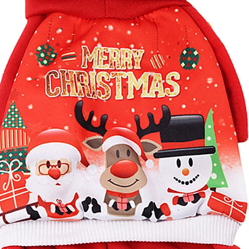 Christmas Dog Coat Sweater Pet Clothes New Year Pets Dogs Clothing For Small Medium Dogs Chihuahua Costume Warm Dog Hoodies