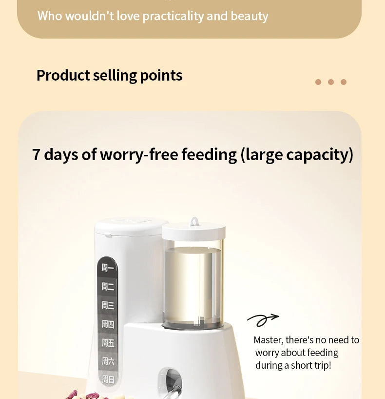 Hamster Water Feeder Small Animal Automatic Dispenser Drinking Water Bottle Bowls Dish with Food Container for Guinea Pig Rat