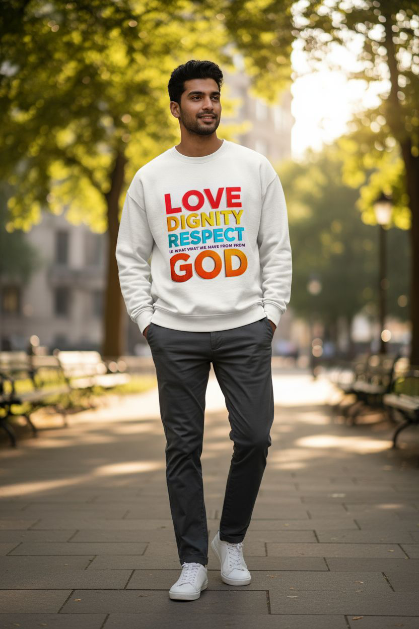 Colorful Inspirational Crewneck Sweatshirt, Motivational Gift, Unisex Crew Neck Top, Cozy Apparel, Spiritual Wear, Everyday Comfort
