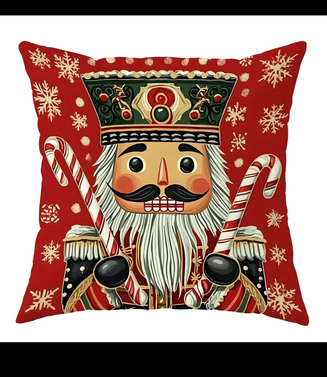 Christmas Magic: Festive Nutcracker, Gingerbread, and Ornament-Printed Pillowcases sofas, bedroom pillow covers, holiday gifts