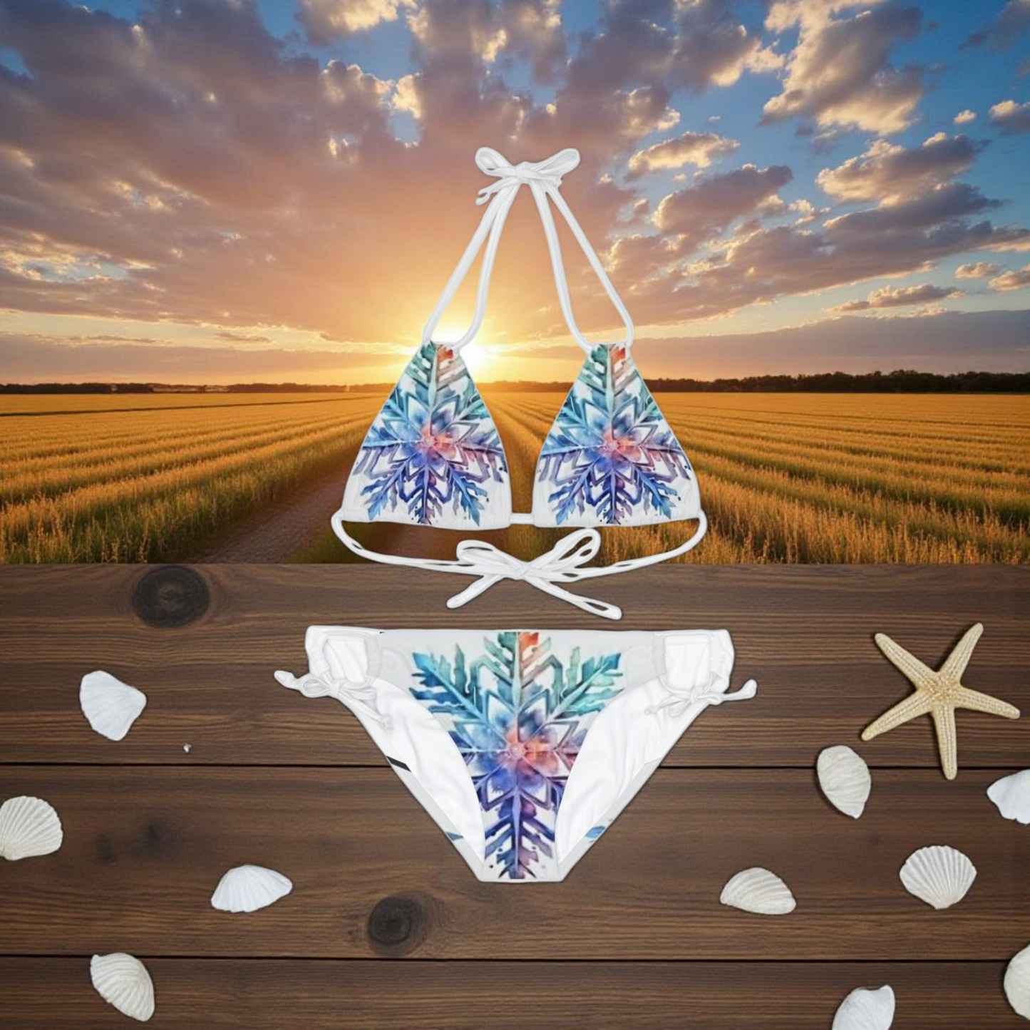 Strappy Bikini Set (AOP)