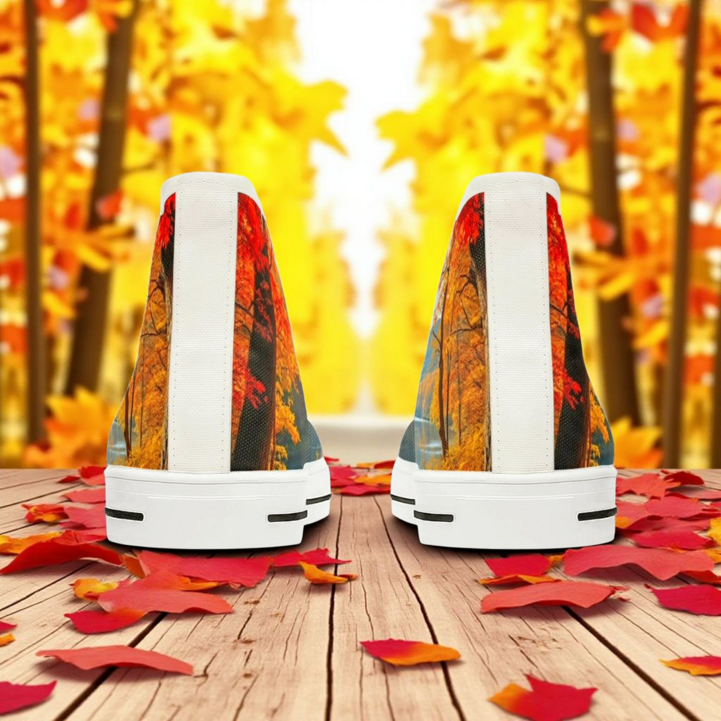 Women's Autumn Landscape High Top Sneakers, Trendy Fall Shoes, Perfect for Casual Wear, Gift for Nature Lovers, Stylish Footwear for [...]