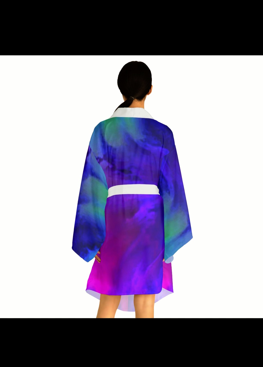 Vibrant Long Sleeve Kimono Robe, Cozy Lounge Wear, Bohemian Fashion, Colorful Bathrobe, Unique Gift for Her, Meditation Wear, Festival Style