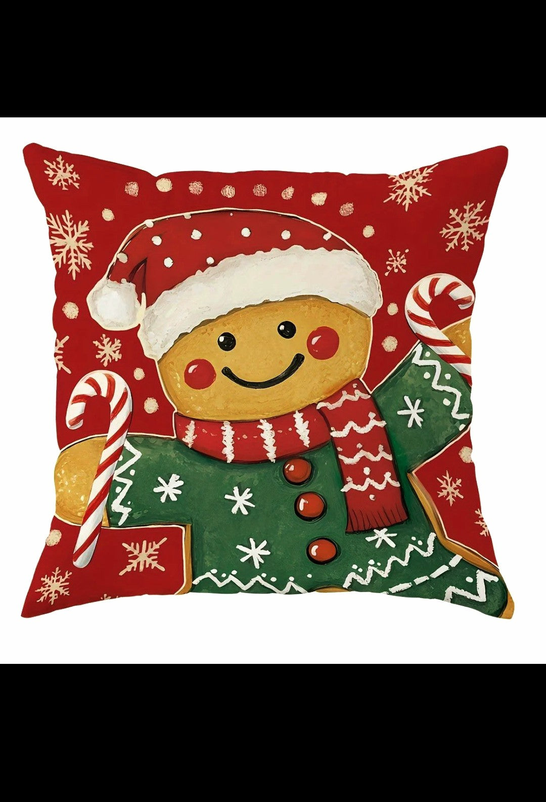 Christmas Magic: Festive Nutcracker, Gingerbread, and Ornament-Printed Pillowcases sofas, bedroom pillow covers, holiday gifts