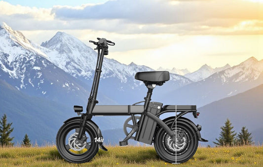 500W Folding Electric Motorcycles Bike, 48V 20AH/15AH/10Ah Removable Battery, 14'' Foldable EBike For Commuting And Traveling