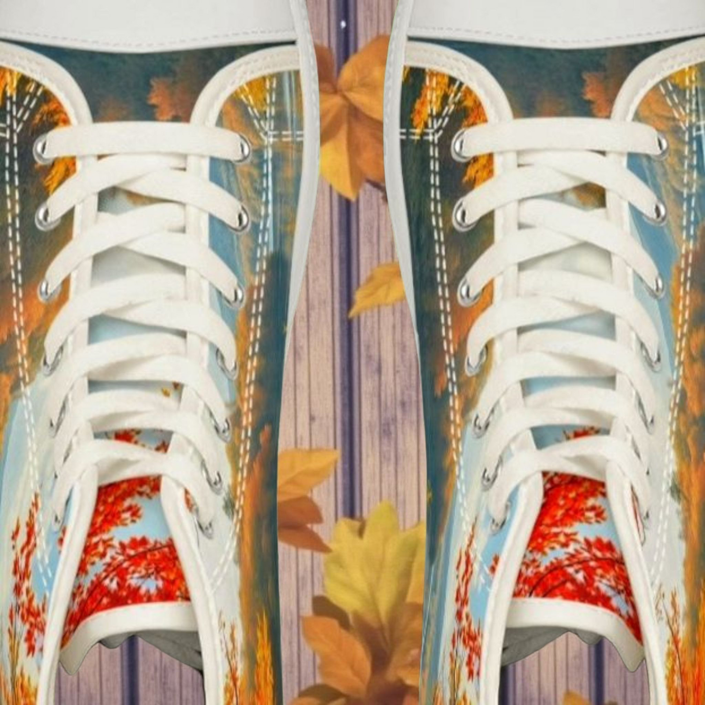 Women's Autumn Landscape High Top Sneakers, Trendy Fall Shoes, Perfect for Casual Wear, Gift for Nature Lovers, Stylish Footwear for [...]